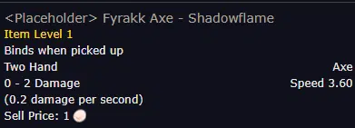 Fyrakk Axe Shadowflame